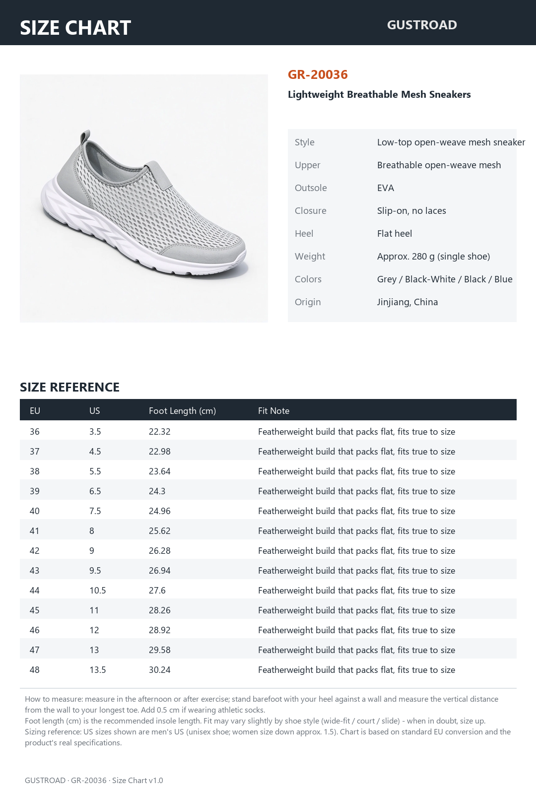 GR-20036 Lightweight Breathable Mesh Sneakers - Open-Weave Summer Packable, 4 Colors, EU 36-48 photo 12